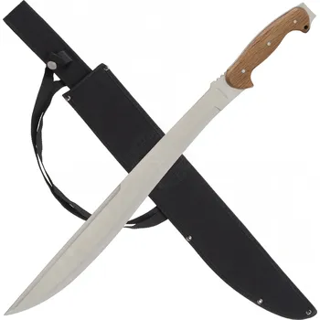 Replika zbraně Haller Dvoubřitá mačeta s bukovou rukojetí a pochvou