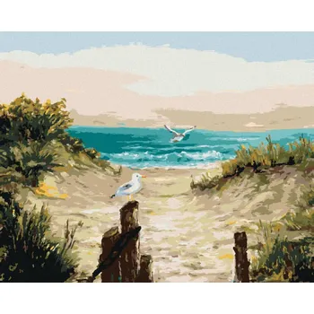 Hračka Diamondi Diamantové malování - PLÁŽOVÉ DUNY S RACKY Rozměr: 40x50 cm, Rámování: bez rámu a bez vypnutí plátna