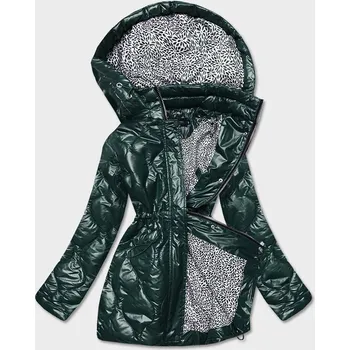 Dámská cargo bunda Tmavě zelená bunda pro ženy s ozdobnou podšívkou 7QB BH FOREVER, odstíny zelené L (40) i392_19059-49