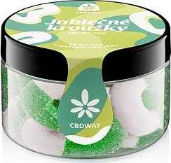 CBD WAY Kyselé želé kroužky s příchutí jablka 250 mg 100 g