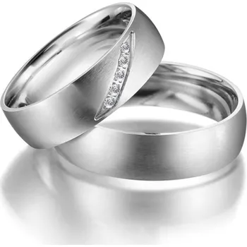 Prsten Snubní prsteny ocel zirkon SP-ES-004