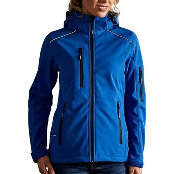 Dámská softshellová bunda Promodoro Dámská softshellová bunda s delším zadním dílem, vodní sloupec 8 000 mm Barva: modrá královská, Velikost: L E7855