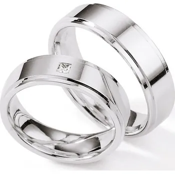 Prsten Snubní prsteny stříbro 925 přírodní diamant 0.015 ct S118