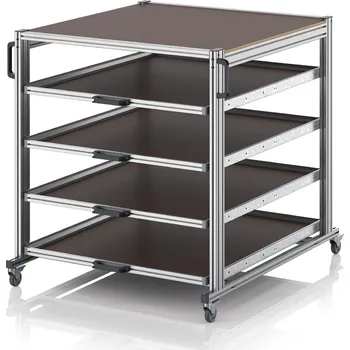 paleta Systémový přepravní vozík ve formátu palety 130 x 126,2 x 134,6 cm - materiál: Aluminium / Stahl / Kunststoff / MPX - EG SW 134 1210 U