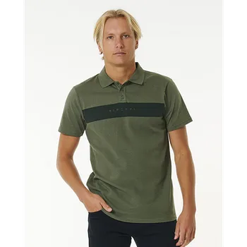 Pánské tričko Tričko Rip Curl VAPORCOOL VARIAL 2.0 POLO Dark Olive velikost S