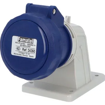 Elektrická zásuvka FAMATEL Zásuvka 16/230V 3-pól IP67 vestavná 24250