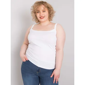 Bílý dámský top Plus Size FPrice, XL i523_2016102919582