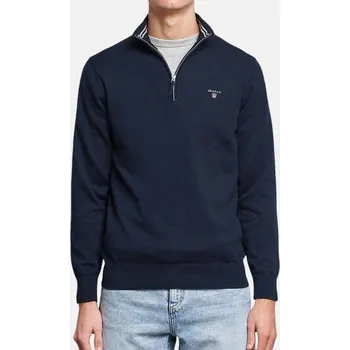 Pánský svetr Tmavě modrý svetr Gant half-zip - Velikost XL, Barva Modrá 55552 8030555