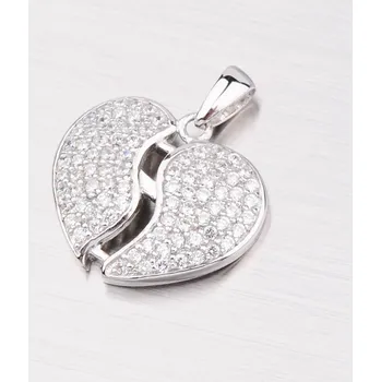 Přívěsek Dámský přívěsek stříbro 925 zirkon srdce PXX02130272