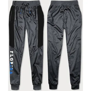 Šedé pánské tepláky s lemy J.STYLE, odstíny šedé M i392_22011-1