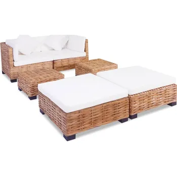 Zahradní sestava Sedací souprava 16 ks 244625 přírodní ratan/bílá