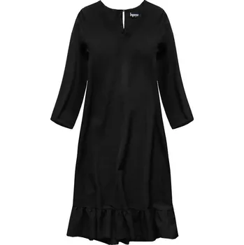 Dámské šaty Dámské černé šaty s volánem 32C58B INPRESS, odstíny černé S (36) i392_11073-46