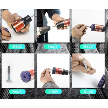 Sada brusných porézních nástrojů na čištění nábojů kol a šroubů