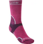 Dámské ponožky Bridgedale Trail Run MW T2 MS Crew Women's berry 38-40