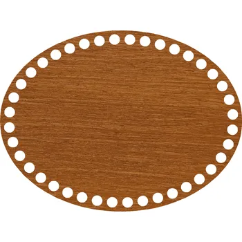 WoodenPuzzle.cz Víko na háčkování - ovál - ořechová lazura (různé velikosti) Velikost: 20x15 cm