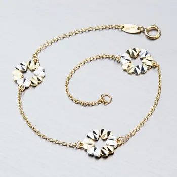 Oblečení a móda Dámský náramek zlato mix 585 44-1728 délka 17 cm