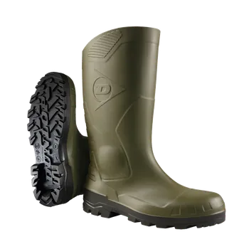 Pánské holínky Bezpečnostní holínky Dunlop Devon S5 (H142611) (Holínky Dunlop Devon s ocelovou podešví se zvýšenou odolností vůči oděrům. Výška holínky vzadu – 28,5 cm, vpředu – 35,5 cm. Má výrazný samočisticí protektor poskytující dobrou přilnavost k různým povrchům.)