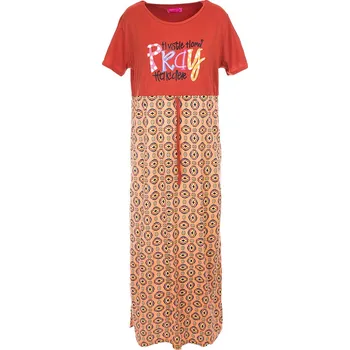 Dámská noční košile Výprodej-Noční košile Pray- cihlová Velikost: M