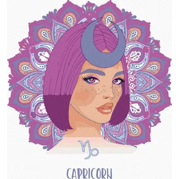 Hračka Diamondi Diamantové malování - ŽENA KOZOROH Rozměr: 40x50 cm, Rámování: bez rámu a bez vypnutí plátna