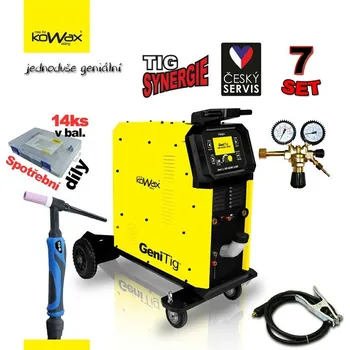 Svářečka KOWAX® GeniTig®320 AC/DC LCD5, svařovací invertor TIG/MMA, set 07 + VENTIL + HOŘÁK