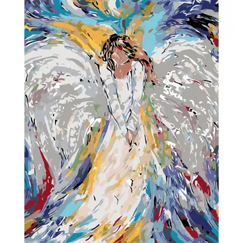 Diamondi Diamantové malování - ANDĚLSKÁ ŽENA Rozměr: 40x50 cm, Rámování: vypnuté plátno na rám