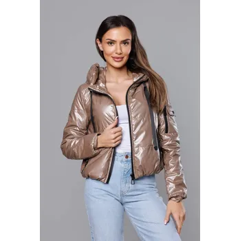 Dámská cargo bunda Krátká bunda pro ženy v barvě cappuccino VI455X SWEST, odstíny béžové XL (42) i392_21443-53