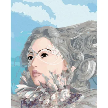 Diamondi Diamantové malování - FANTASY ŽENA V ŠEDÉ Rozměr: 40x50 cm, Rámování: bez rámu a bez vypnutí plátna