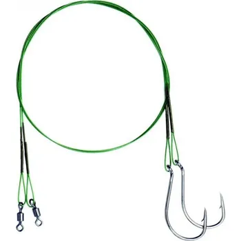 Albastar ocelové lanko 25cm/12kg 2ks jednohák vel. 1/0