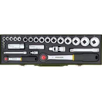 Gola sada PROXXON 23020 Autonářadí-sada nástrčných hlavic 1/2'' a 1/4''- 27 dílů