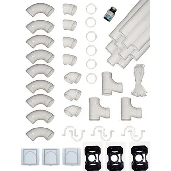 Příslušenství k vysavači HUSKY Instalační sada - 3 vysavačové zásuvky, 18m potrubí - KIT-NEW-3-ABB-AKCE