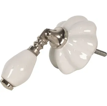 Dveřní kování Keramická knopka ve tvaru květiny s úchytem – 5x4x8 cm