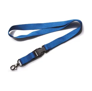 Klíčenka na krk s karabinou a sponou Promex 2 cm - modrá
