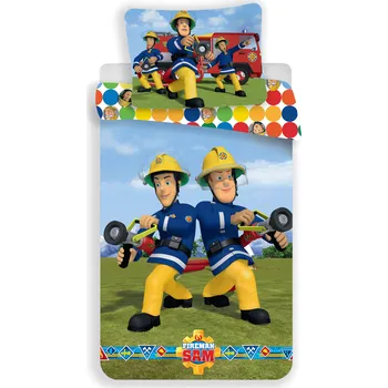 Povlečení Jerry Fabrics | Povlečení Požárník Sam "colors" JF - 140x200, 70x90, 100% bavlna