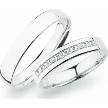 Prsten Snubní prsteny stříbro 925 zirkon 0.135 ct SP-276-Ag