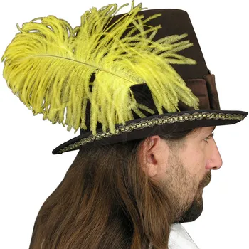 Klobouk Lencera Pánský klobouk se zdobným peřím