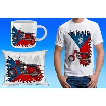 Pánské tričko dárkový set s motorkou 250 PANELKA 116 (při koupi setu ušetříte)