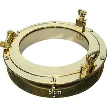 SEA Club Dveřní okno mosazné otvírací průměr 30/20 cm