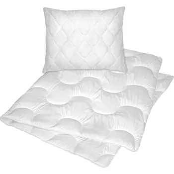 přikrývka 2P servis Přikrývka 135x220cm + polštář 70x90cm 135x220/70x90 cm bílá 100% Polyester mikrovlákno