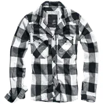 Flanelová košile z Brandit - Checkshirt - Muži - cerná/bílá