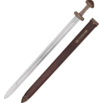 Replika zbraně Deepeka Vikinský meč s rukojetí z bronzu, vysokouhlíková ocel