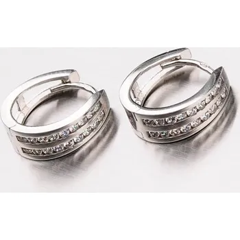 Náušnice Dámské náušnice bílé zlato 585 zirkon 12-330