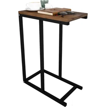 Konferenční stolek Landen odkládací stolek 45,7 x 63,2 x 25,5 cm ořech hnědý/černý