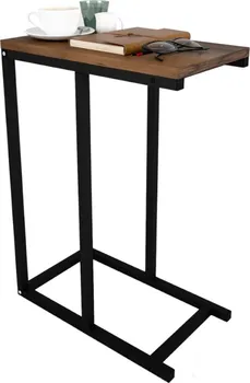 Konferenční stolek Landen odkládací stolek 45,7 x 63,2 x 25,5 cm ořech hnědý/černý