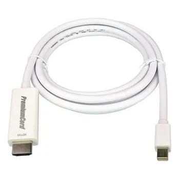 Video kabel PremiumCord mini DisplayPort 1.2 na HDMI 2.0 kabel pro rozlišení 4Kx2K@60Hz, 1m