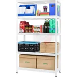 Kovový regál Drumy 1000x1800x400 - 5 polic - ČERNÁ