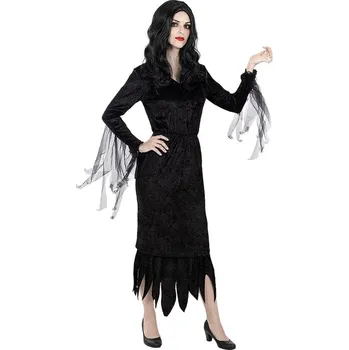 Funiglobal - Kostým Morticia Addamsová pro ženy - Addamsova rodina - M