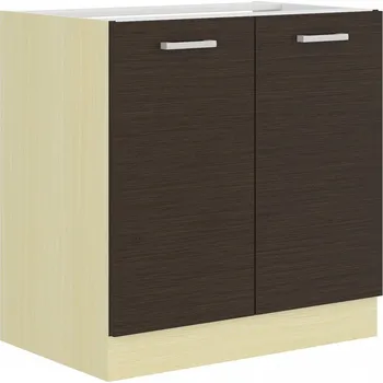 Kuchyňská skříňka Kuchyňská dolní skříňka CHRISTIO 80ZL-2F-BB, Dub ferrara/Legno tmavé