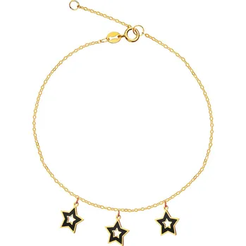 Náramek Zlatý náramek se smaltem, anker - hvězdy - AP536-6647