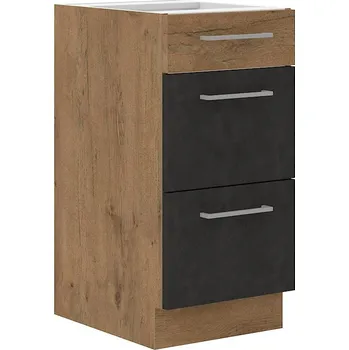 Kuchyňská skříňka Kuchyňská dolní skříňka VEGA 40 D 3S BB, Matera mat/Dub lancelot