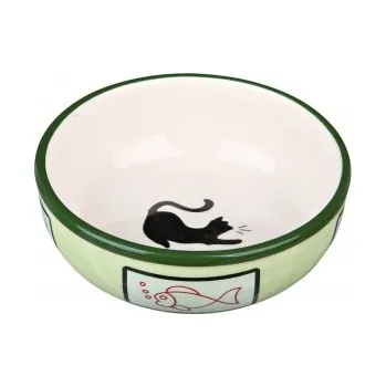 Miska pro psa Keramická miska s rybou a rybí kostrou